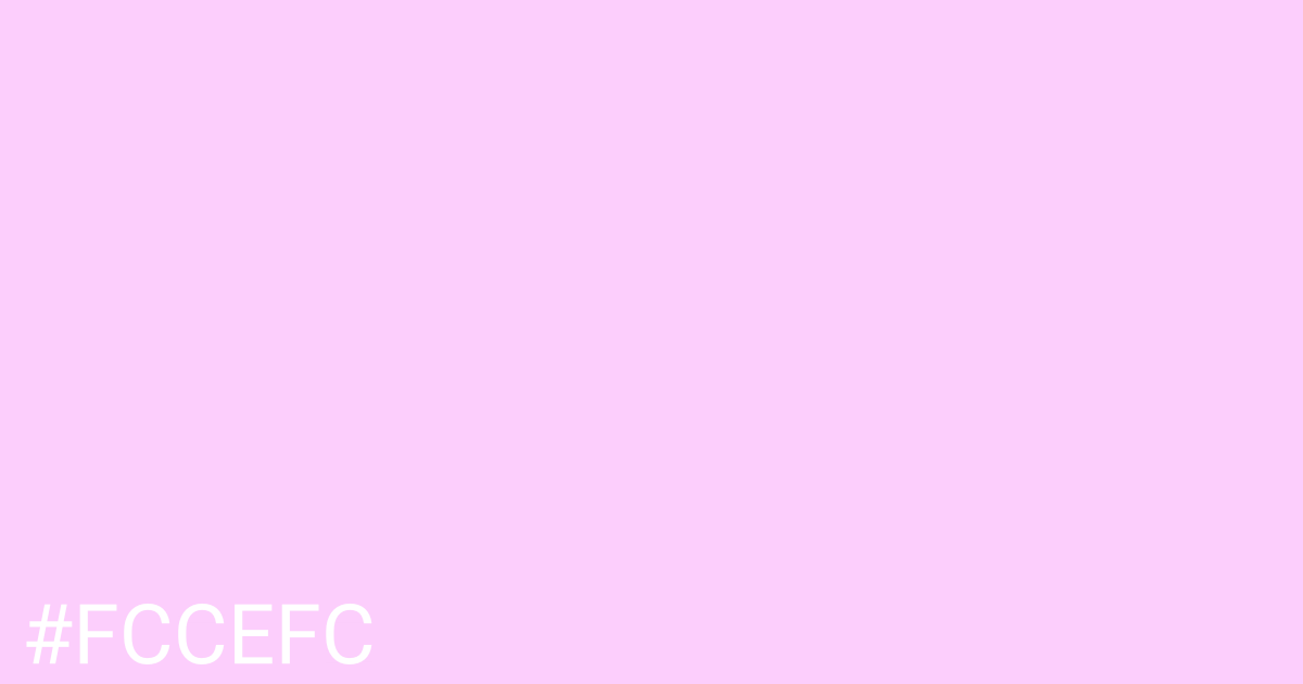 Hex color #fccefc graphic