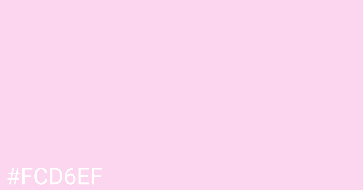 Hex color #fcd6ef graphic
