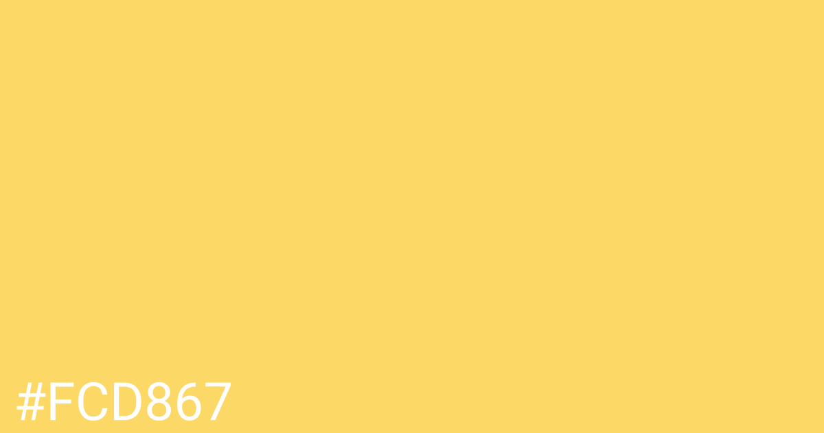 Hex color #fcd867 graphic