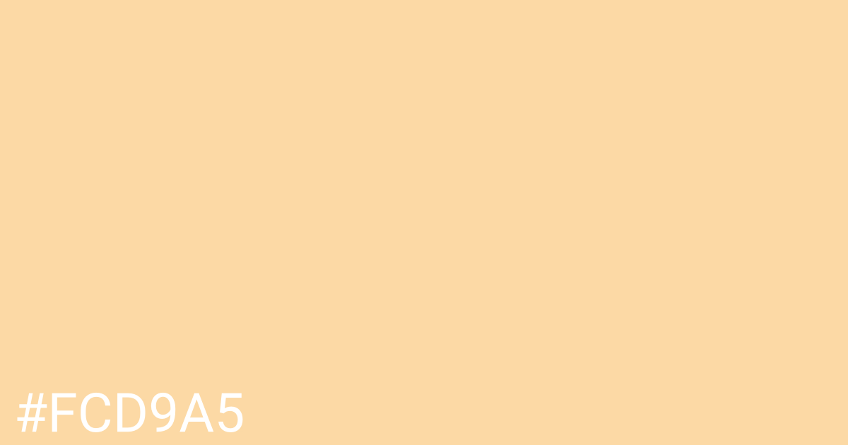 Hex color #fcd9a5 graphic