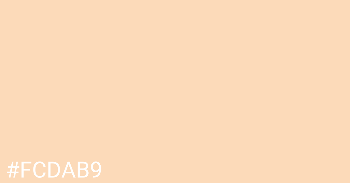 Hex color #fcdab9 graphic
