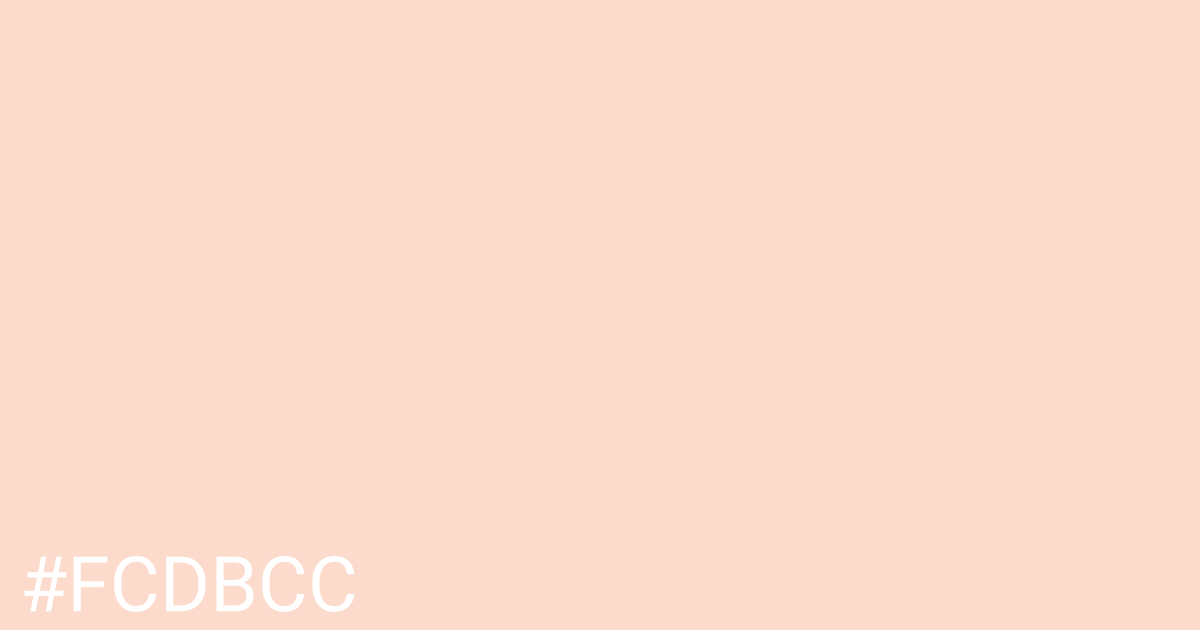 Hex color #fcdbcc graphic