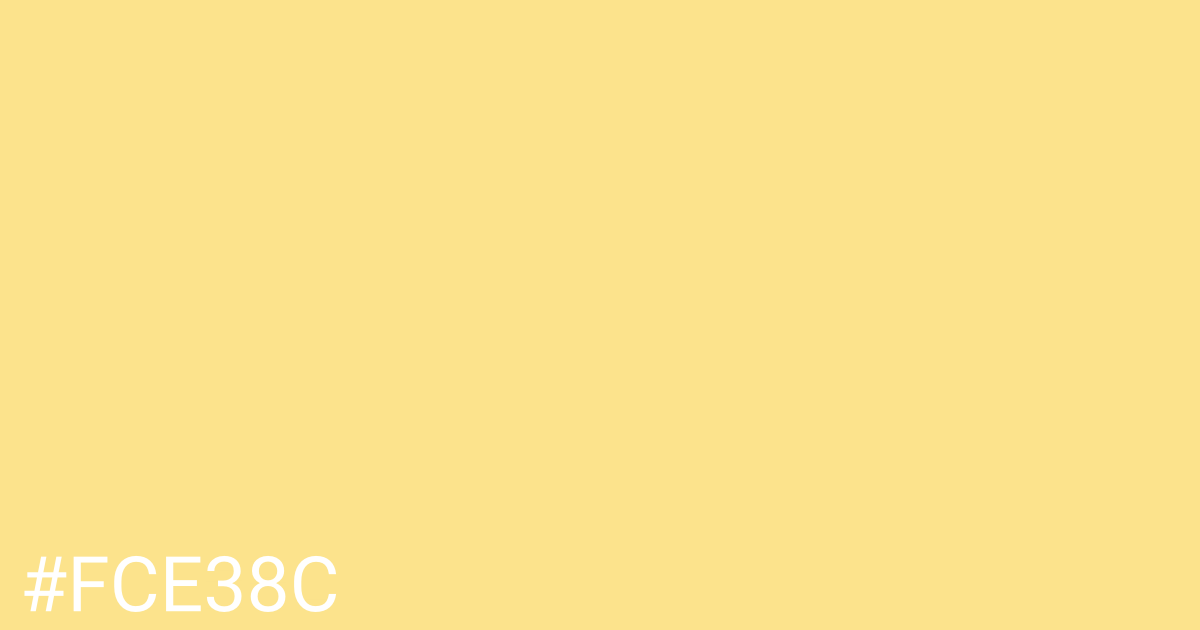 Hex color #fce38c graphic