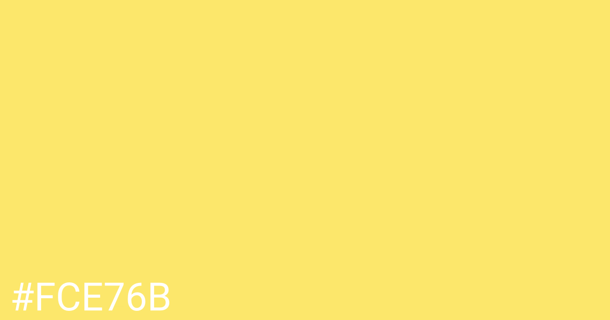 Hex color #fce76b graphic