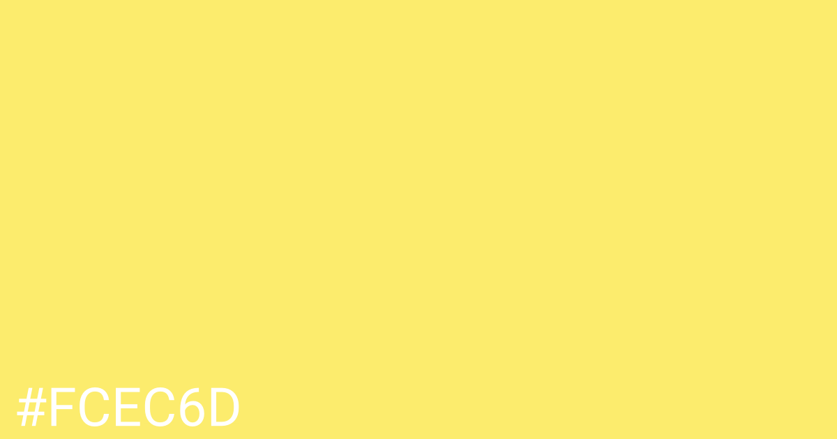 Hex color #fcec6d graphic