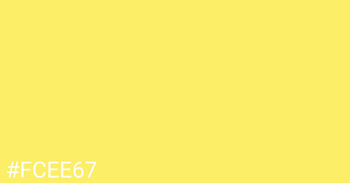 Hex color #fcee67 graphic