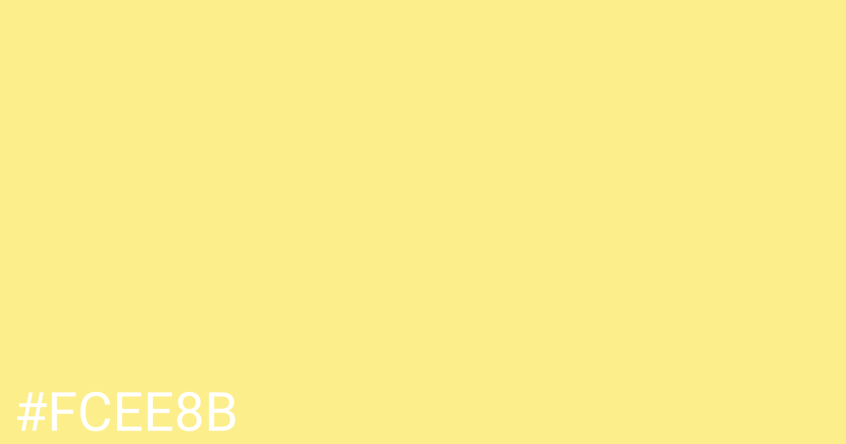 Hex color #fcee8b graphic