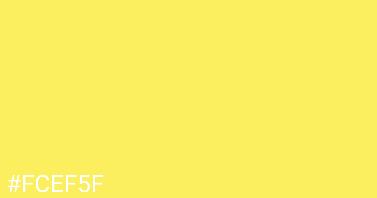 Hex color #fcef5f graphic