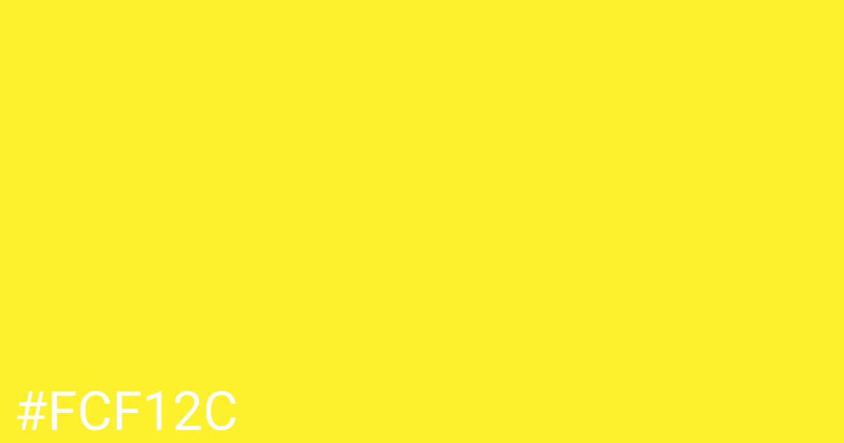 Hex color #fcf12c graphic