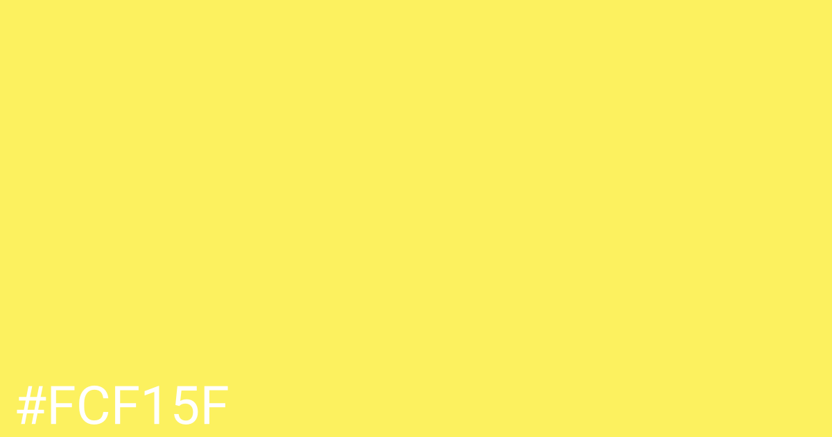 Hex color #fcf15f graphic