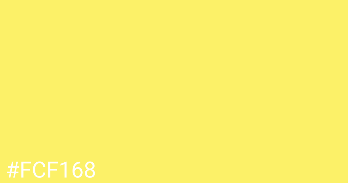 Hex color #fcf168 graphic