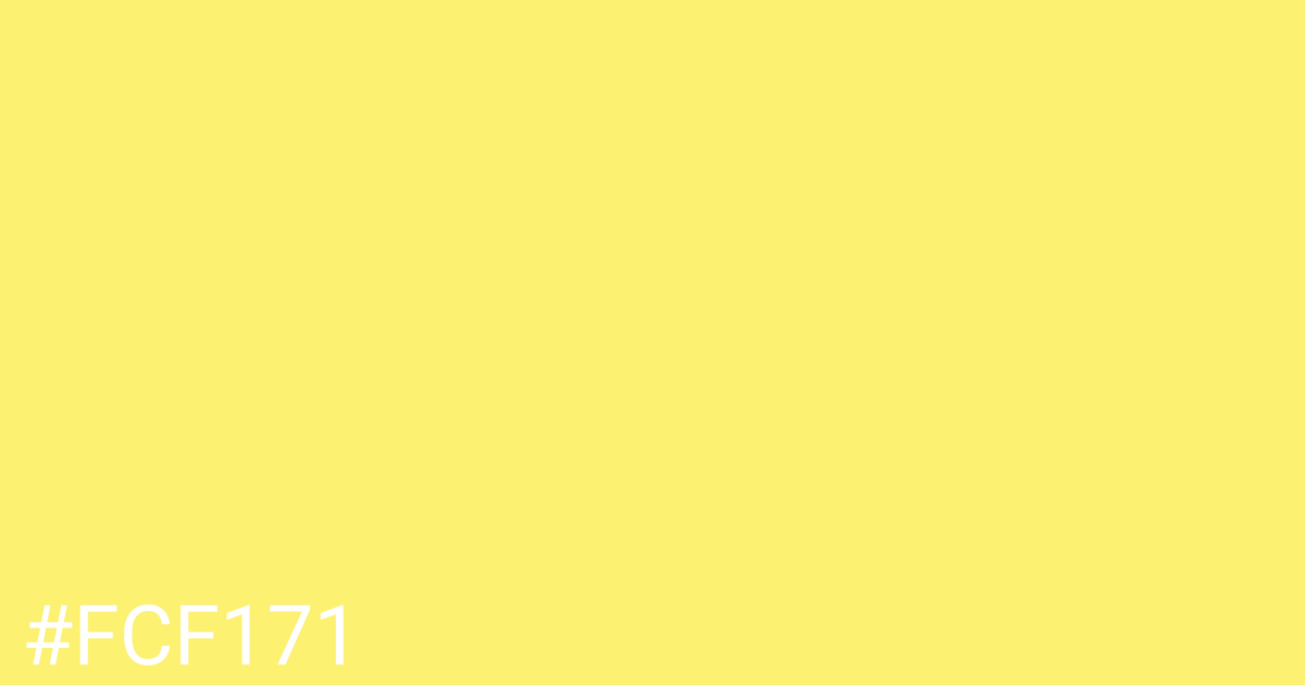 Hex color #fcf171 graphic