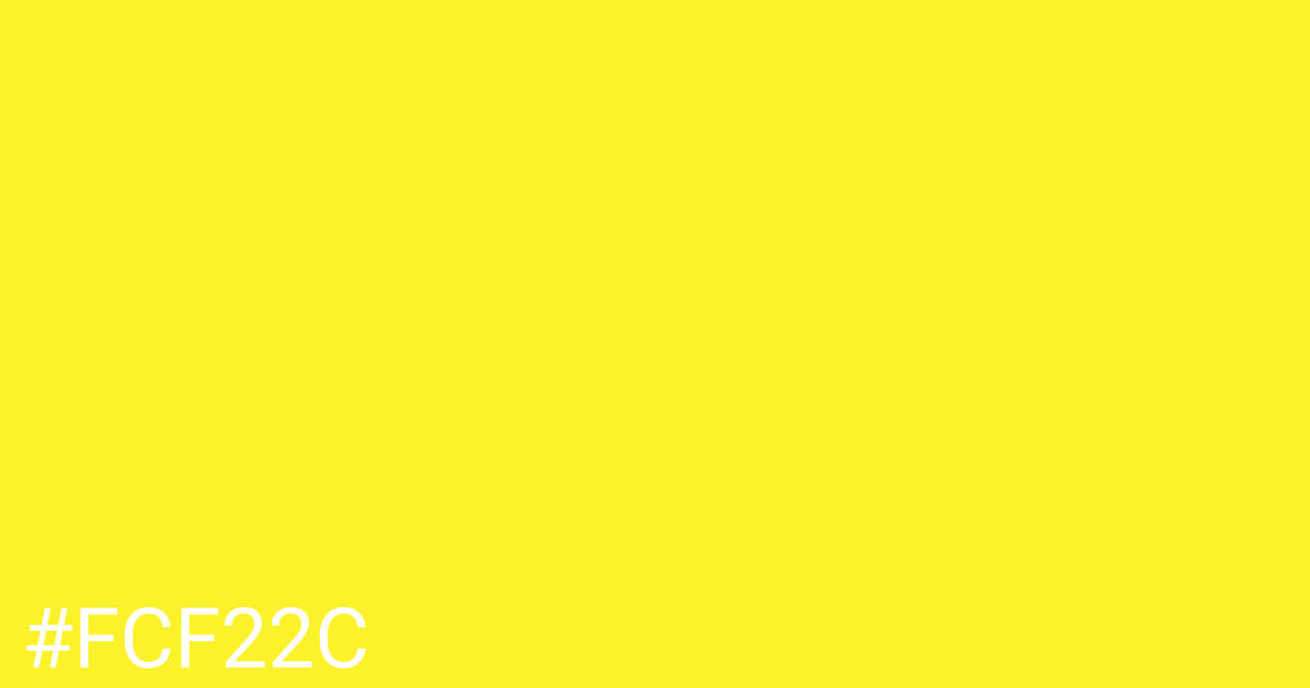 Hex color #fcf22c graphic