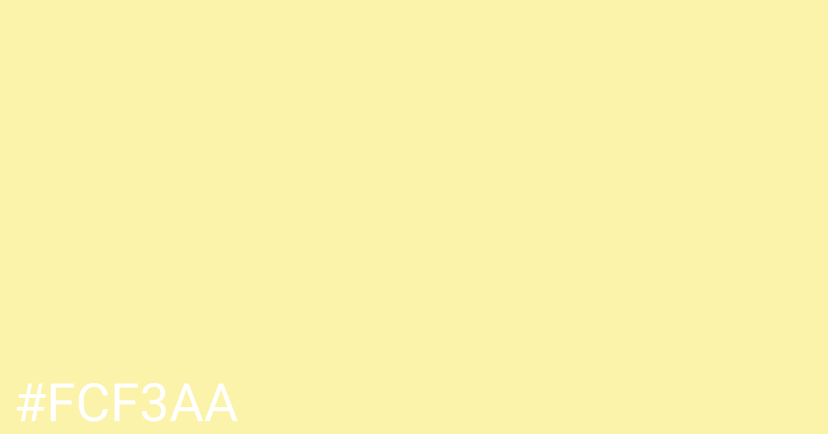 Hex color #fcf3aa graphic