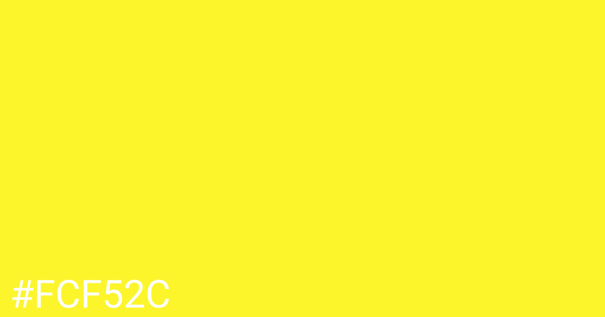 Hex color #fcf52c graphic