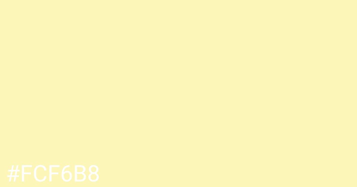 Hex color #fcf6b8 graphic