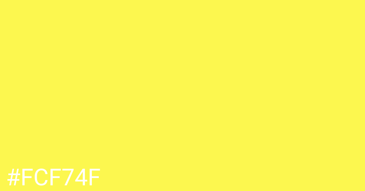 Hex color #fcf74f graphic