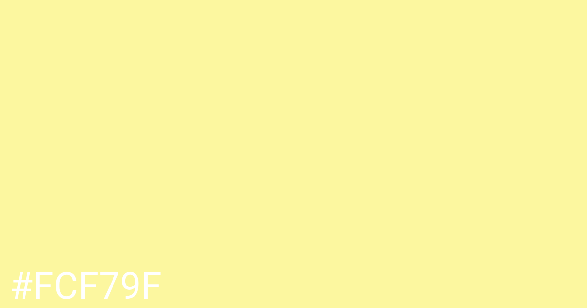 Hex color #fcf79f graphic