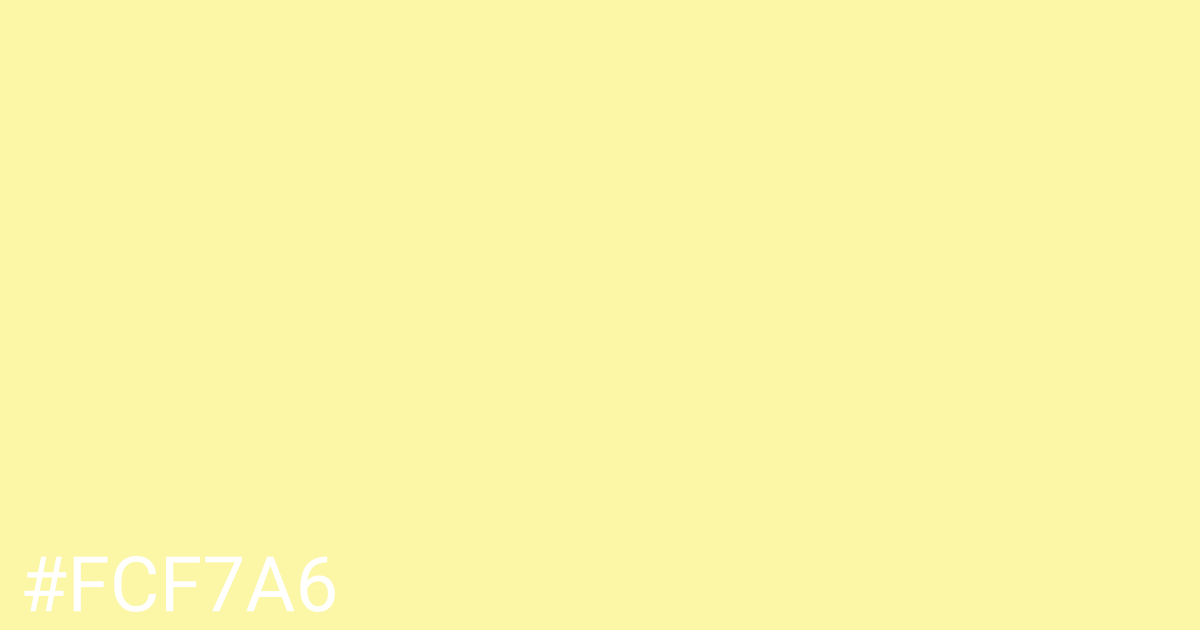 Hex color #fcf7a6 graphic