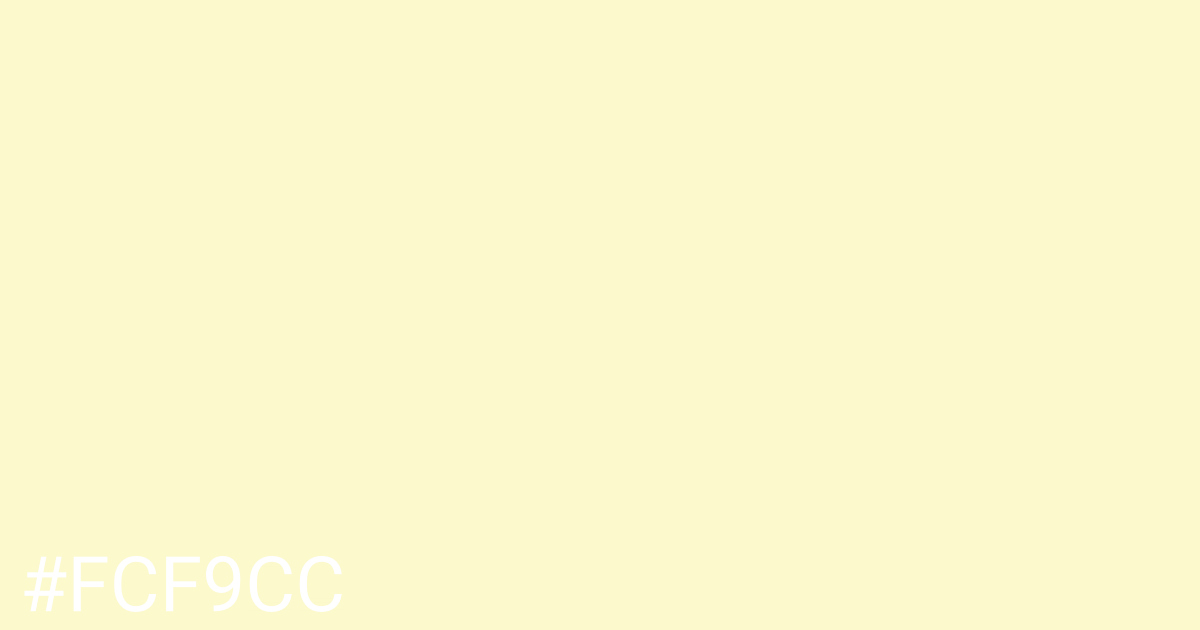 Hex color #fcf9cc graphic