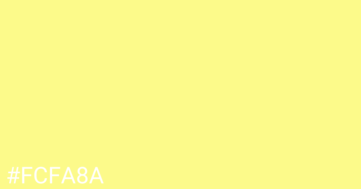 Hex color #fcfa8a graphic