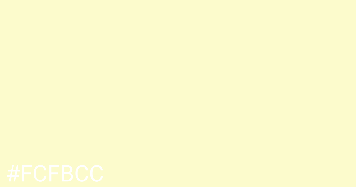 Hex color #fcfbcc graphic