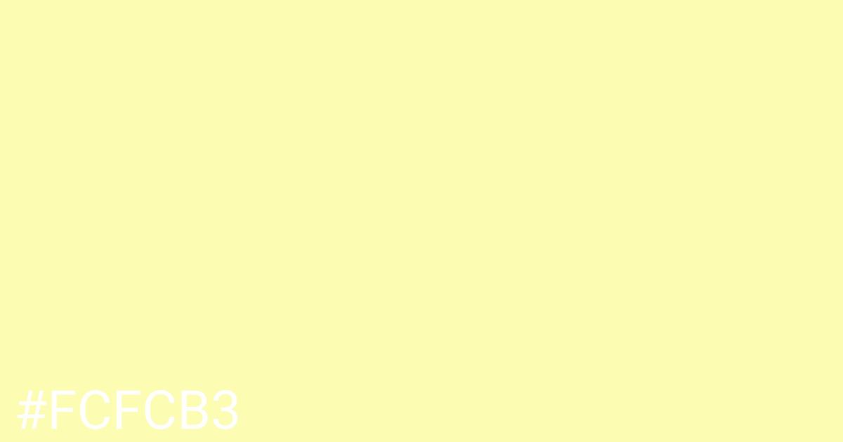 Hex color #fcfcb3 graphic