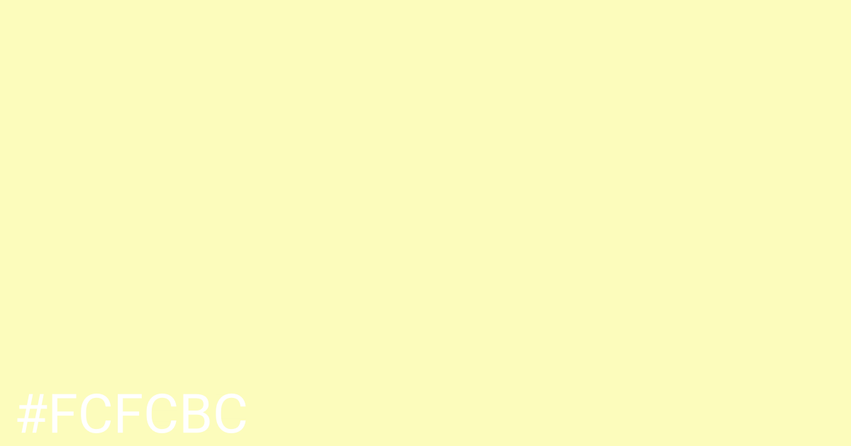 Hex color #fcfcbc graphic