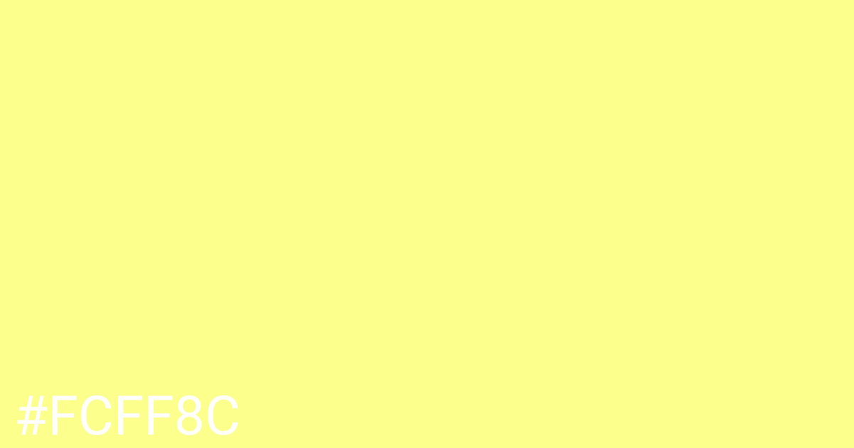 Hex color #fcff8c graphic