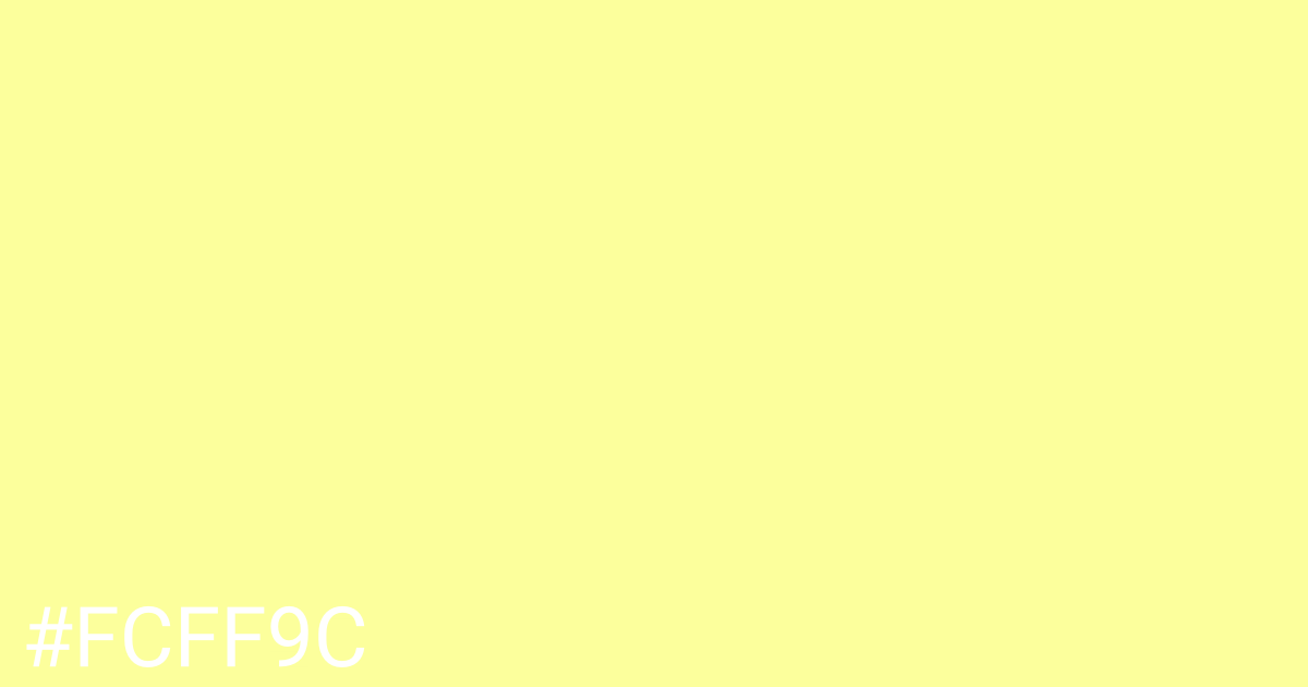 Hex color #fcff9c graphic