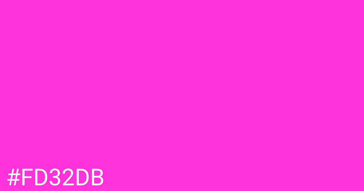 Hex color #fd32db graphic