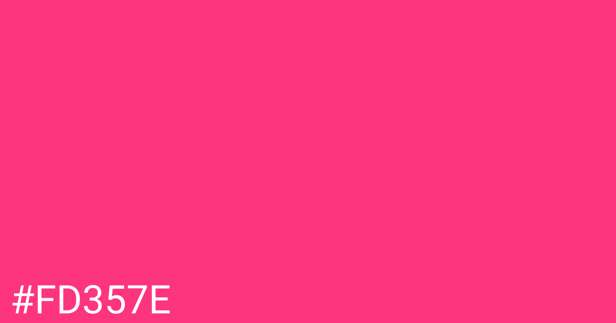 Hex color #fd357e graphic