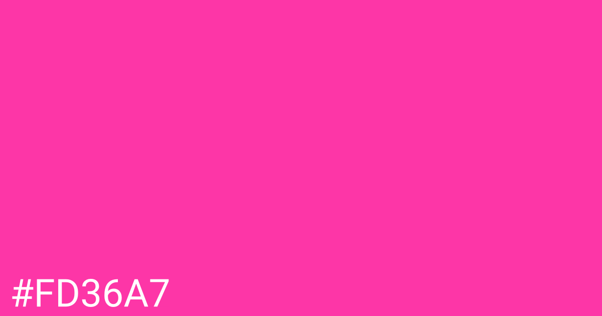 Hex color #fd36a7 graphic