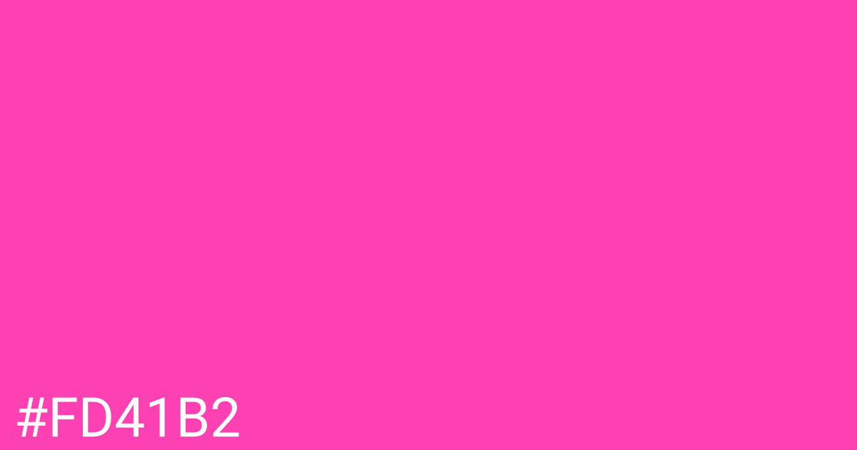Hex color #fd41b2 graphic