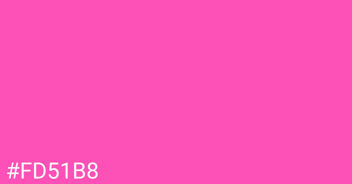 Hex color #fd51b8 graphic