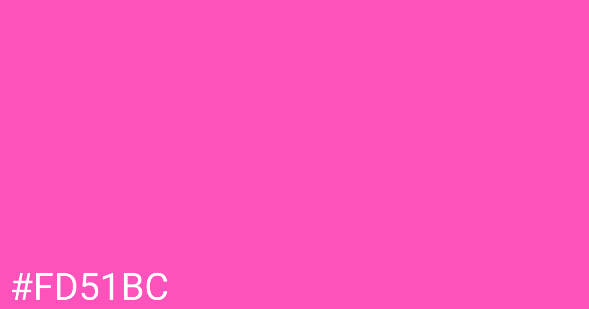 Hex color #fd51bc graphic