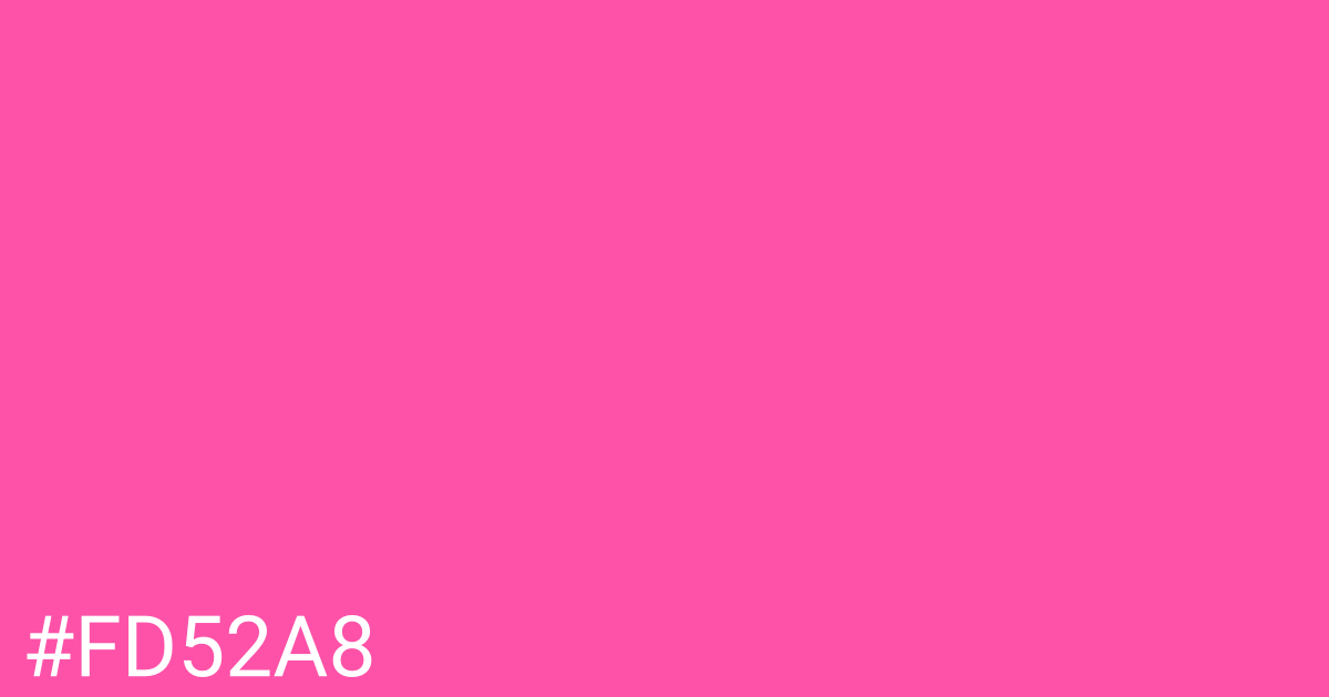Hex color #fd52a8 graphic