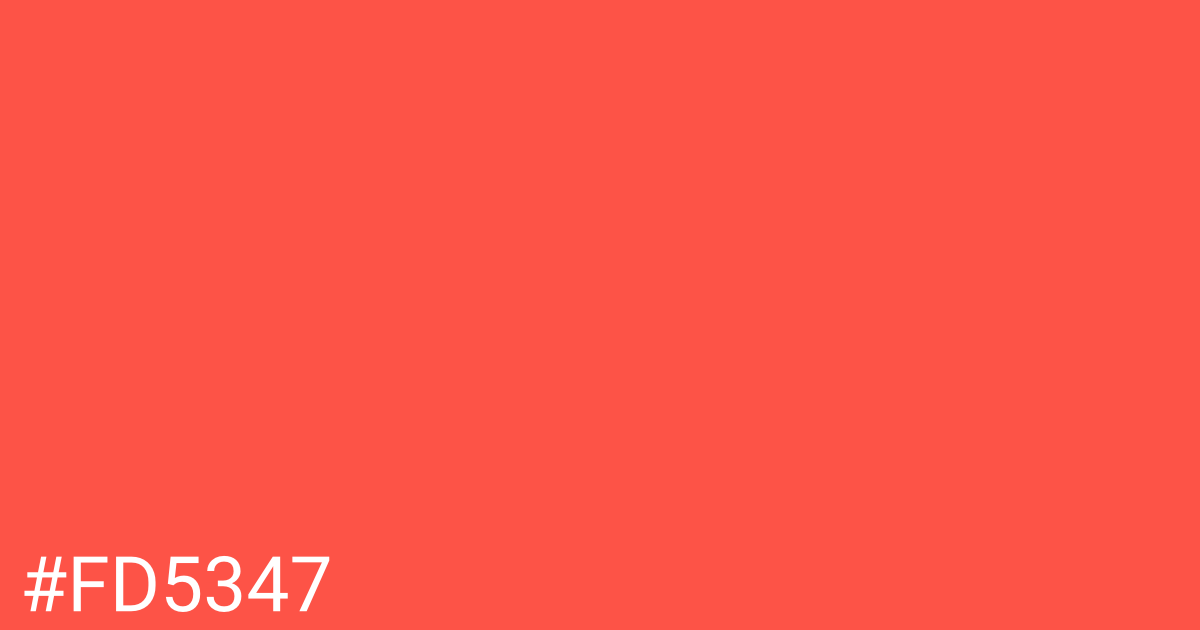 Hex color #fd5347 graphic