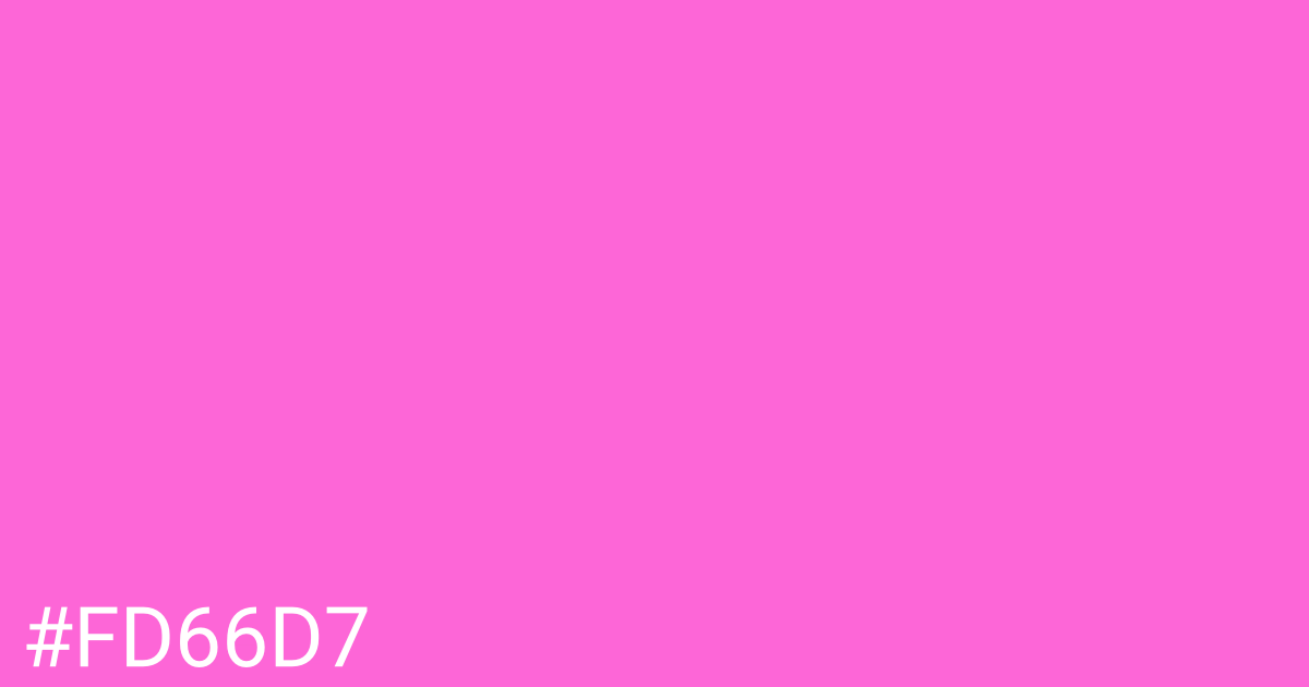 Hex color #fd66d7 graphic