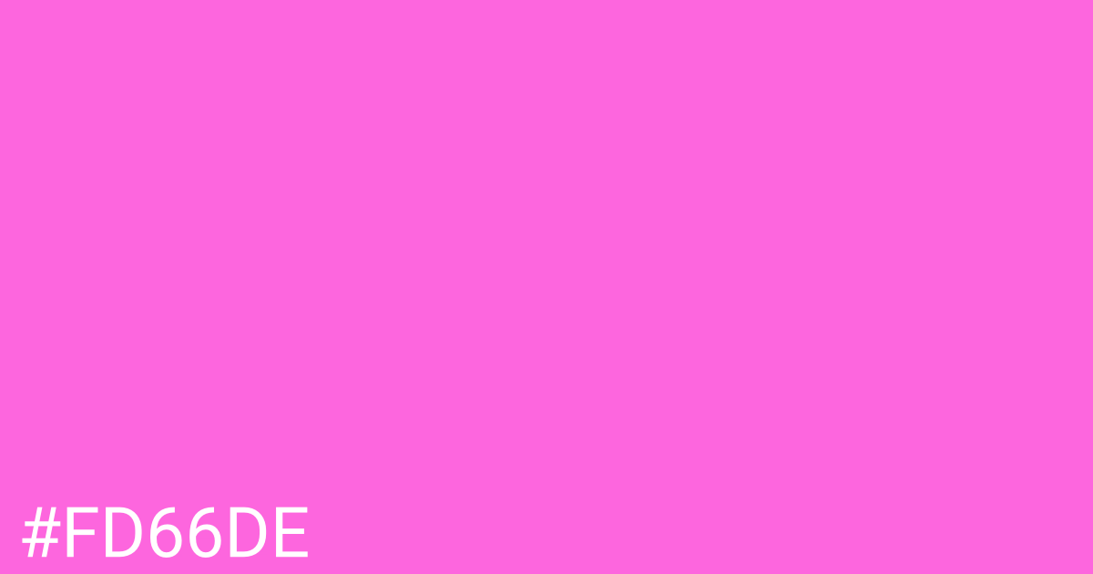 Hex color #fd66de graphic