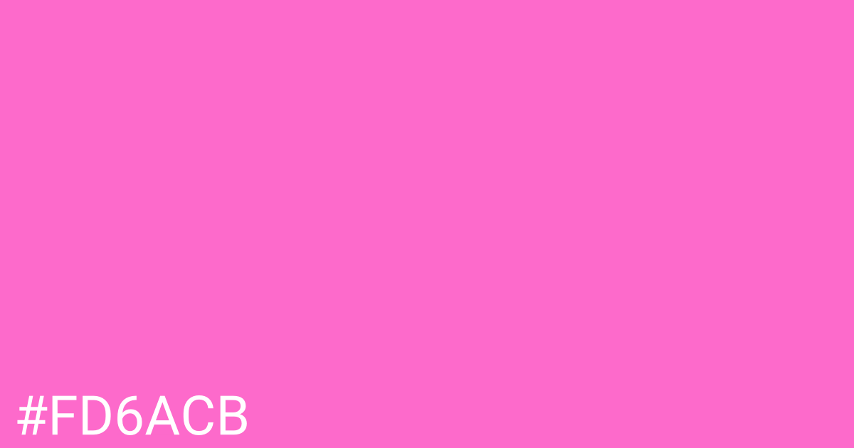 Hex color #fd6acb graphic