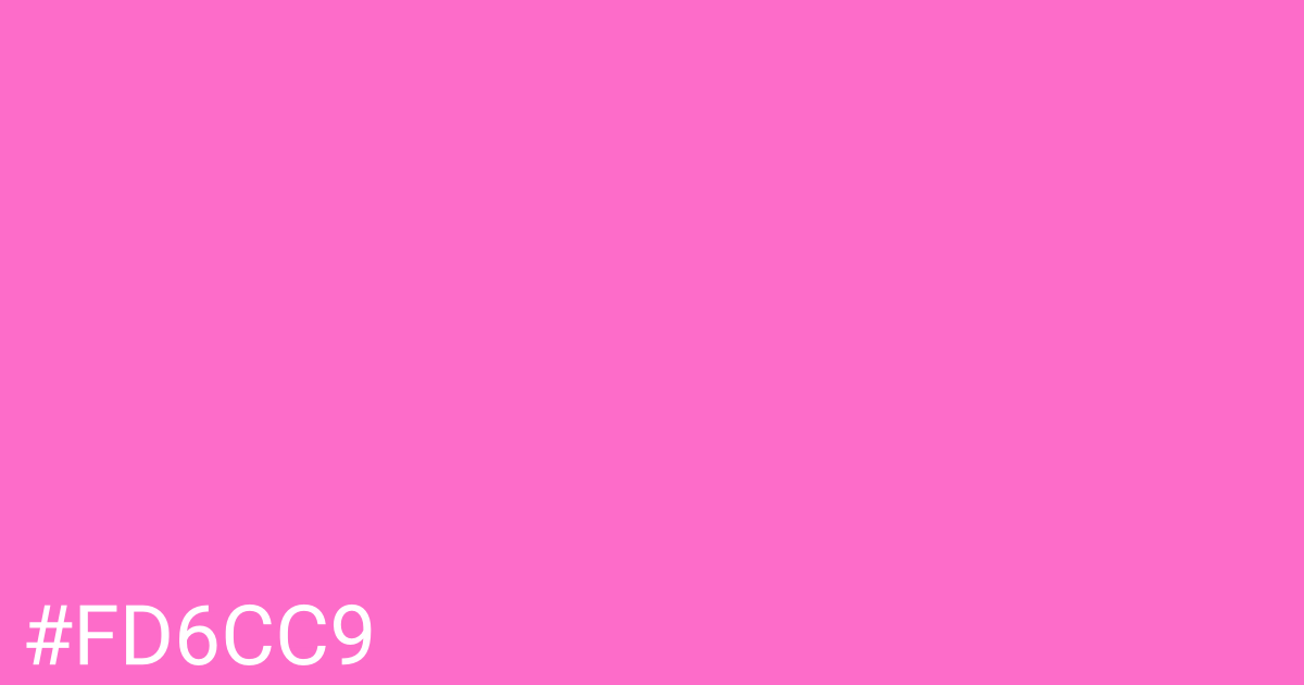 Hex color #fd6cc9 graphic