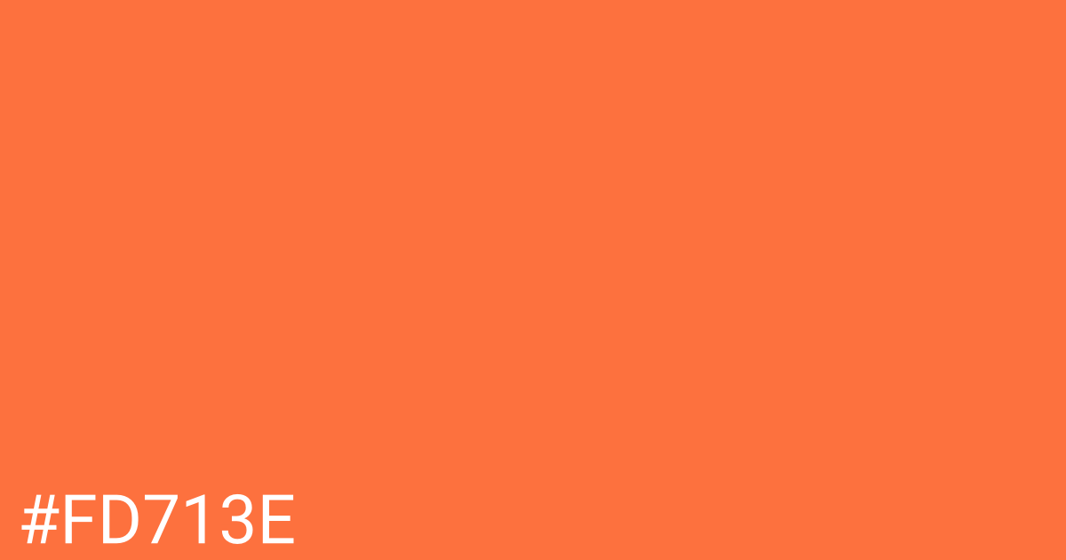 Hex color #fd713e graphic