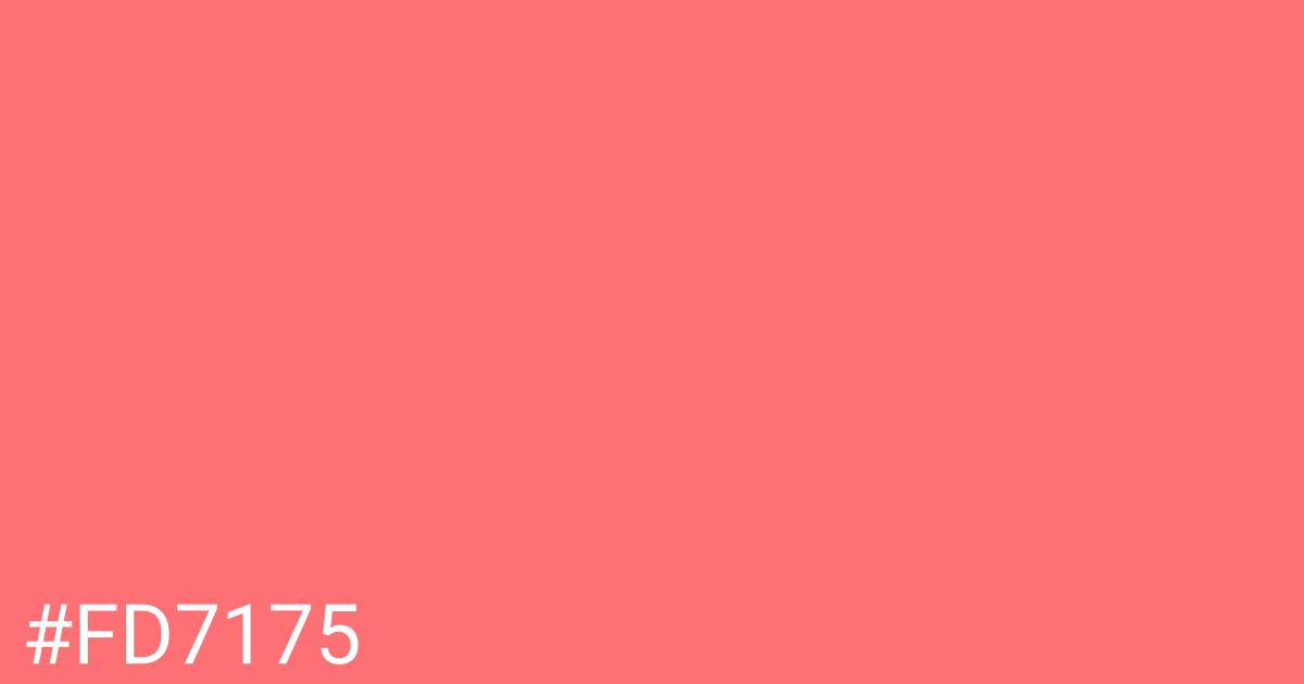 Hex color #fd7175 graphic