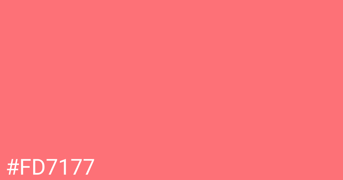 Hex color #fd7177 graphic
