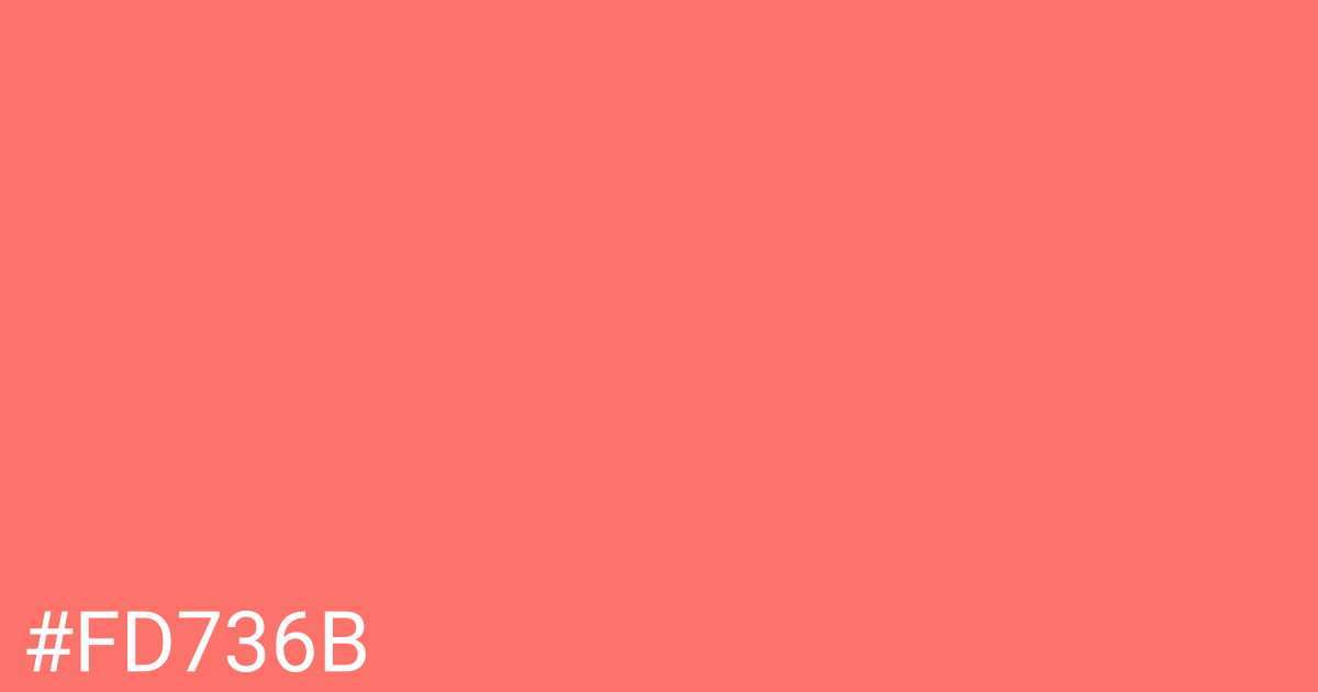 Hex color #fd736b graphic