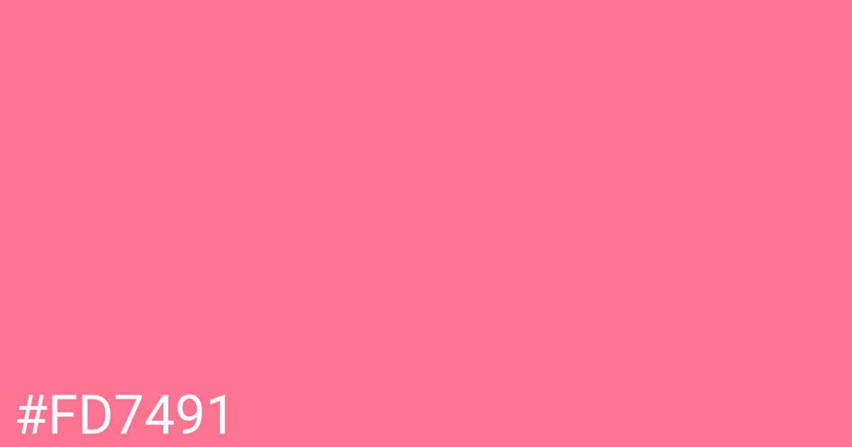 Hex color #fd7491 graphic