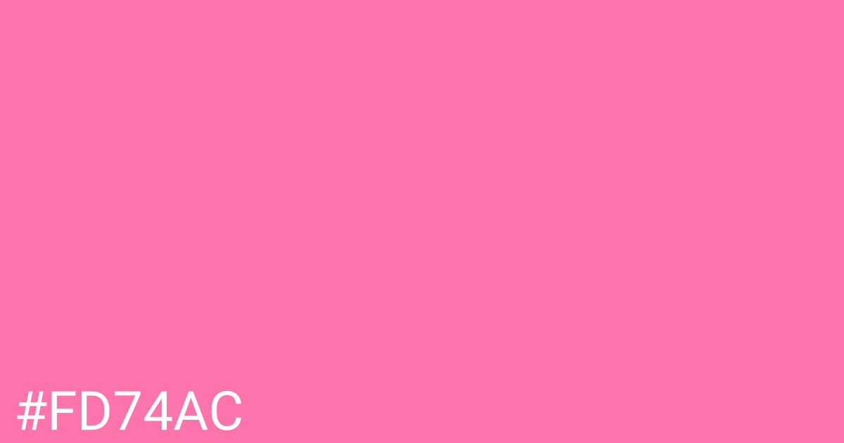 Hex color #fd74ac graphic