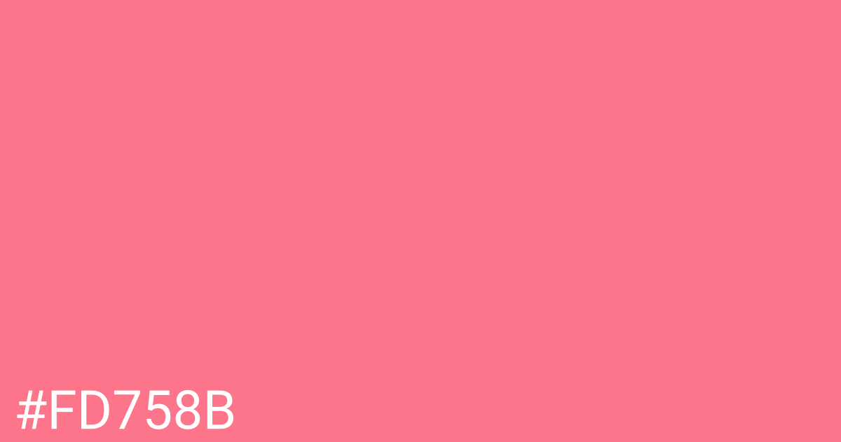 Hex color #fd758b graphic