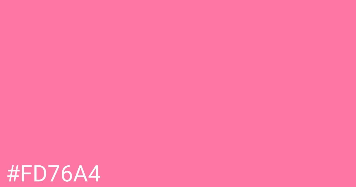 Hex color #fd76a4 graphic